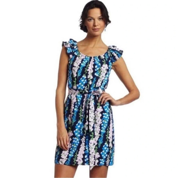 Lilly Pulitzer Dresses & Skirts - Lilly Pulitzer Maya Foxy Foxglove Floral Belted Dress